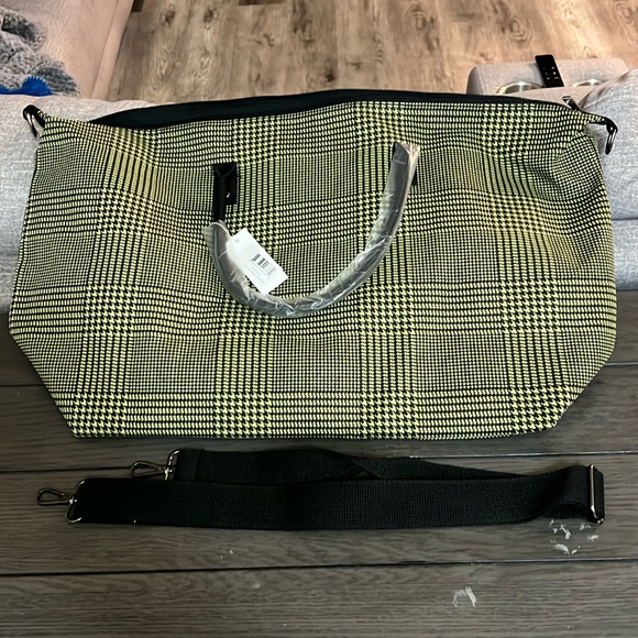 lulu dharma Handbags - Lulu Dharma green plaid weekender tote bag